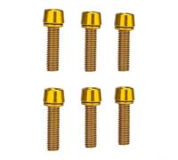 Tornillos Potencia Bicicleta M5x18mm Violeta para resistencia | Procesado , paso de rosca tight, fuerza superior, ideal MTB y ruta, 6 unidades(E)
