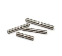 Tornillos prisioneros de doble extremo, 304 A2 Stainless Steel Double Ended Threaded Rods M4 M5 M6 M8 Stud Bolts 1-10 pcs(M4x80 10pcs)