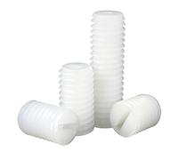 Tornillos prisioneros de nailon ranurados de cabeza plana M3-M12 Tornillos prisioneros de plástico sin cabeza(30mm,M6 (30Pcs))