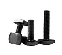 Tornillos Ranura En T Tornillos en T de acero al carbono, ranura, riel canal, perno cabeza martillo rectangular, tornillo M8 M10 M12(M10x130mm(2pcs) Half)