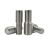 Tornillos reductores de acero inoxidable 304 M3 M4 M5 M6 M8 M10 M12 M14 M16 adaptador de rosca conversión macho-macho perno de transferencia de doble cabeza(M10x15-M12x15 2Pcs)