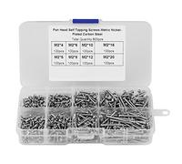 tornillos roscachapas madera + Akozon 800pcs M2 cabeza redonda tornillo autorroscante, acero carbono cruz avellanados tornillos carpintería sujetador con caja