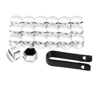 Tornillos rueda coche Compatible Con Fiat Para Cronos Para Egea Para 500X Para Toro Tipo Para Ducato Florino Para Punto Para Bravo Tapas De Tuercas De Rueda De Coche Cubierta Protectora(Silver)