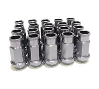 Tornillos Rueda Coche Compatible Con Nissan M12X1.25MM M12X1.5MM 50MM Tuercas De Rueda De Aluminio Tornillo 20 Piezas(Titanium,M12x1.5)