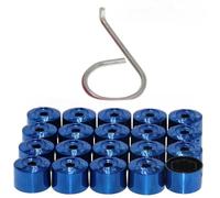 Tornillos Rueda Coche Compatible Con VW Para Tiguan Para Golf MK5 Para Passat B7 Tapacubos Rueda Neumático Tuerca Pernos Cubierta Llanta Tornillos Tapones Espárragos 20 Unidades(Blue1)
