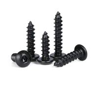 Tornillos,Tornillo de rosca, Tornillos autorroscantes hexagonales de cabeza redonda, alta dureza, M3, M4, M5 y M6, 5 a 20 piezas, color negro, 8, mm(Black Zinc,M5 x 35 (10pcs))