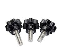 Tornillos Tornillos de mariposa Perno de perilla mano acero inoxidable 304, tornillos cabeza plástico con forma estrella, tornillo máquina mango pulgar sujeción rosca