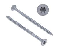 Tornillos Torx Avellanados para Madera 5x80 mm Paquete de 200 Tornillos Pozidriv Resistentes a la Corrosión, Tornillos Autorroscantes de Cabeza Plana para Madera Blanda y Dura