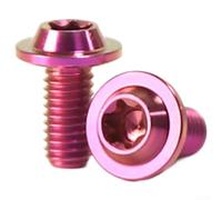 Tornillos ultraligeros para jaula de botella de agua para bicicleta, tornillos de cabeza de armadura de aleación Ti M5 x 10 mm, acabado anodizado para ciclismo de montaña, cierres resistentes a la
