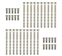 Tornillos y manguitos de conexión de perno M4 x 60 mm, macho a hembra para pomos de puerta y otros (40)