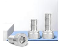 Tornillos y pernos M4 de 8 mm, tornillo de cabeza de casquillo M4-0,7 x 8 mm, tornillo de acero inoxidable 18-8, perno de máquina, llave Allen, rosca completa, acabado brillante, 50 piezas