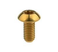 Tornillos y pernos Torx de cabeza plana, Perno de cabeza botón Torx titanio M5x10mm/12mm Multicolor(Gloden,M5x12mm)