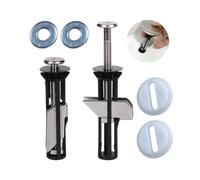 Tornillos y pernos universales para asiento de inodoro, fijación de bisagra de liberación rápida, fácil de instalar, kit de repuesto (2 unidades)