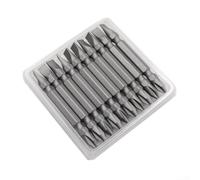 Tornillos y sujetadores compatibles con brocas magnéticas PH2 x 6 mm, doble cabeza, juego de 10 unidades (65 mm)