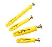 Tornillos y tacos Tornillo de expansión, anclaje de pared, fijación en cruz, tornillos autorroscantes de cabeza plana, pernos, fijaciones de tubo de plástico, juego de surtido, hardware (50 juegos, M6