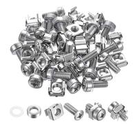 Tornillos y Tuercas Enjauladas para Armario Rack de Servidores, 160 Pcs/80 Set M6x20mm Tuercas de Enjauladas y Tornillos para Armarios de Servidores de Rack Montaje