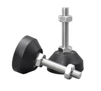 Torno ajustable, diámetro de pierna de 40mm, tipo de rosca, almohadilla de pie niveladora ajustable, Base giratoria, patas articuladas, M5, M6, M8, M10, M12, 1/2/4 Uds.(D40xM8x100,1pcs)