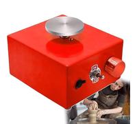 torno de alfarero, Máquina eléctrica de cerámica 2000 RPM con plato giratorio 6,5 cm y 10, herramienta for arcilla for trabajos arte, manualidades, moldeo, regalos bricolaje en el hogar(Red)