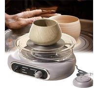 torno de alfarero, Máquina moldeadora de cerámica con control velocidad ajustable y pedales pausa Herramientas for modelar arcilla Ejercita la concentración los niños(Gray)