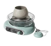 torno de alfarero, Máquina moldeadora de cerámica con control velocidad ajustable y pedales pausa Herramientas for modelar arcilla Ejercita la concentración los niños(Green)