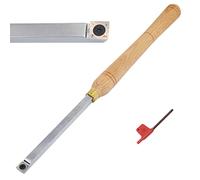Torno de Madera Herramientas de torneado Herramienta de cincel de Torno con Punta de carburo más áspera 18 Pulgadas Tamaño Completo con Inserto de carburo Cuadrado 15X15x2.5Mm con Radio y un Tornillo
