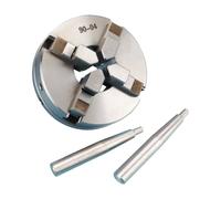 Torno de tres garras, mandril agujero grande for carpintería doméstica, cuatro apretado a mano 50, conexión autocentrante(Hand-Tight 90 4-Jaw 35mm Hole)