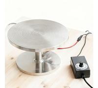 Torno Eléctrico De Cerámica, Plato Giratorio Eléctrico De Acero Inoxidable, Mini Torno De Arcilla, Herramientas De Bricolaje, Velocidad: 0-120 Rpm, Plato Giratorio De 20 Cm