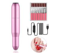 Torno para Uñas, Lima Eléctrica Uñas Profesional con 6 Brocas, Kit de Manicura y Pedicura Eléctrico Profesional, 20,000 RPM Velocidad Ajustable, Set de Manicura para Salón Principiantes Mujeres Niñas
