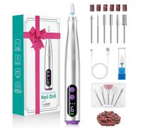 Torno para Uñas Profesional 12 in 1 Lima Eléctricas Uñas USB para Uñas de Gel y Acrílicas Manicura Pedicura Eléctrico Recargable 9 Velocidad Ajustable Nail Drill
