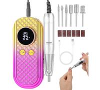 Torno para Uñas Profesional ,35000RPM Torno de Uñas Inalambrico Pulidor Lima Electrica Uñas Portatil para Semipermanentes Acrilicas Manicura y Pedicura, Baja Vibración, Salón DIY