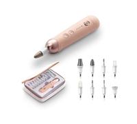 Torno para Uñas Profesional Boston Tech, Lima Eléctrica Recargable 9 en 1 con 5 Velocidades, Rotación Bidireccional, Bajo Ruido y Estuche, Ideal para Manicura y Pedicura, Portátil, Carga Rápida USB