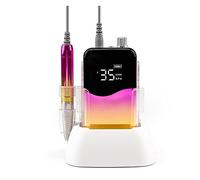 Torno para Uñas, Taladro de uñas portátil, profesional 35000 RPM, lima de uñas eléctrica recargable, lima E for uñas acrílicas, eliminación de pulido de gel, lima inalámbrica con kit de brocas for sal