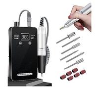 Torno para Uñas, Taladro de uñas recargable portátil de 30000RPM, juego de lijadora de uñas, taladro de manicura eléctrico de alta velocidad for esculpir herramientas de salón