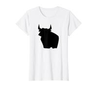 Toro Bravo Camiseta gráfica económica, Mujer, Blanco, L