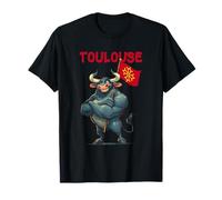 Toro de Toulouse con Colores y Disfraz de Bandera Camiseta