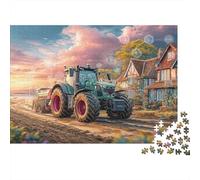 Toro en Camino de Tierra Puzzle 1000p Adultos Y Ni?os Estilo de Paisaje Rural de Granja Muy Difícil Puzzle Muy Difícil Mejor Valorados Entrenamiento De Concentración Cartón Premium 70x50cm/1000pcs