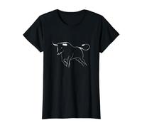 Toro español Camiseta gráfica económica, Mujer, Negro, L