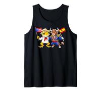 Toro Español Rana Coquí de Puerto Rico Bandera de España Camiseta sin Mangas