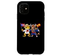 Toro Español Rana Coquí de Puerto Rico Bandera de España Carcasa para iPhone 11