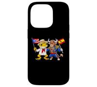 Toro Español Rana Coquí de Puerto Rico Bandera de España Carcasa para iPhone 14 Pro
