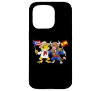 Toro Español Rana Coquí de Puerto Rico Bandera de España Carcasa para iPhone 15 Pro