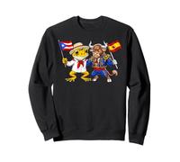 Toro Español Rana Coquí de Puerto Rico Bandera de España Sudadera