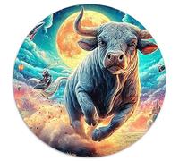 Toro Fantasía 1000 Piezas Puzzle Juegos Creativos Rompecabezas Redondo Presión Reducida Juguetes Familiar Puzzle Difícil 1000pcs (67.5x67.5cm)