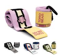 TORO GEAR Muñequeras Rosas Crossfit y Halterofilia - Titan Ultra Lift - Soporte Profesional para Levantamientos Pesados - Velcro Ultrafuerte - Talla M 30 cm o L 45 cm (Pink Panther, M)