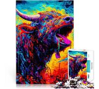 Toro Puzzle de 1000 Piezas para Adultos Juguetes adictivos Que desafían la Inteligencia Cerebral Cada Pieza es única: un desafiante y Divertido Juego Familiar 38x26cm