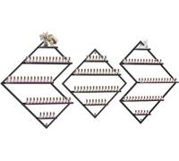 TOROKOM Estante de metal para almacenamiento de esmalte de uñas, estante de exhibición de cosméticos, pintalabios, perfume, estante de pared, organizadores de aceites esenciales para el hogar, spa