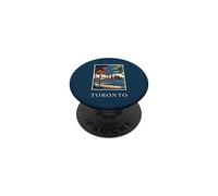 Toronto Canadá Skyline CN Tower Vintage Travel Artwork PopSockets PopGrip Adhesivo