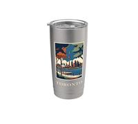 Toronto Canadá Skyline CN Tower Vintage Travel Artwork Vaso térmico de acero inoxidable de doble pared
