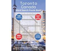 Toronto Canada Word Search Puzzle Book: Think you know Toronto, Canada? Puzzles for Adults, Seniors, Teens and Kids. Perfect for Grandparents, ... Christmas Gifts and Stocking Stuffers.