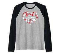 Toronto trébol Canadá Rojo Blanco Camiseta Manga Raglan
